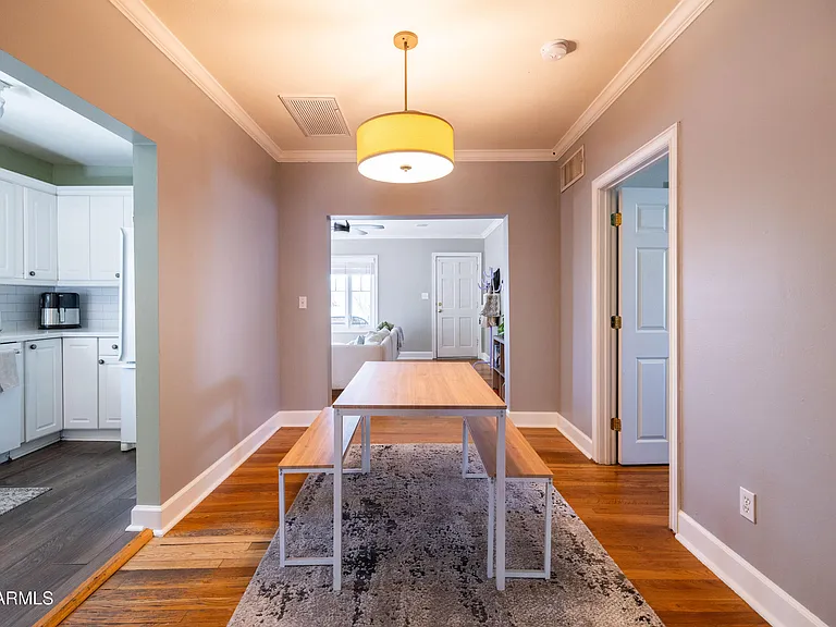 The dining area