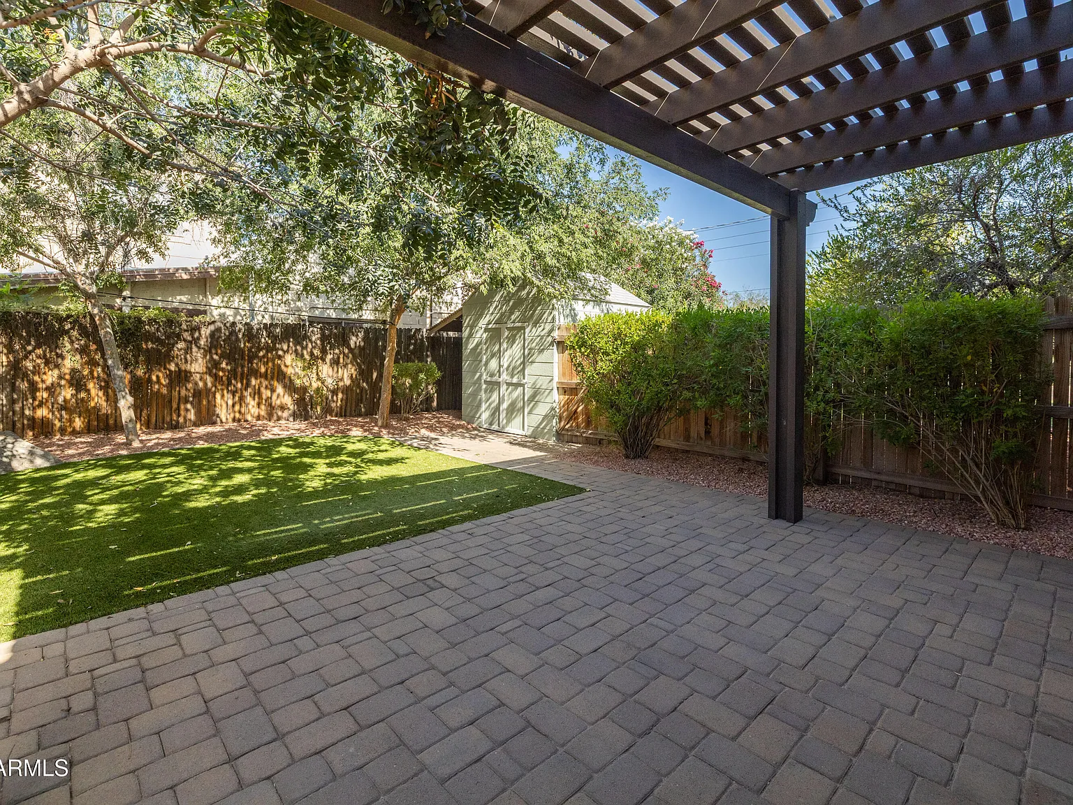 The backyard pergola